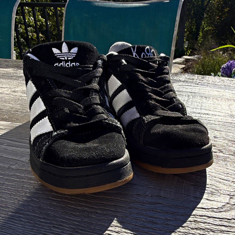 adidas Campus Korn Black White Gum Low Top Lace Up Sneakers Men's US 7